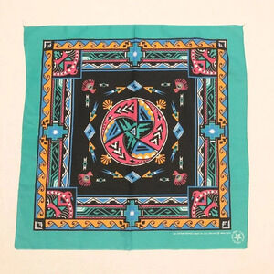 Vtg Wamcraft Bandana Scarf Handkerchief USA Cotton  Poly RN14193